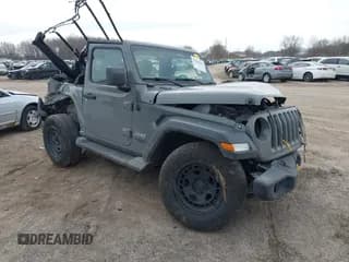 ✅ 2018 Jeep Wrangler Sport S • VIN: 1C4GJXAGXJW197483 • Lot: 41825305. Listed on IAAI with 64,173 mi. Free auction sales archive from the USA and detailed vehicle history report at DreamBid. Image 1.