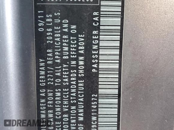 ✅ 2012 Volkswagen Golf GTI w/Conv & Sunroof • VIN: WVWEV7AJ9CW114572 • Lot: 88404325. Listed on Copart with 130,549 mi. Free auction sales archive from the USA and detailed vehicle history report at DreamBid. Image 15.