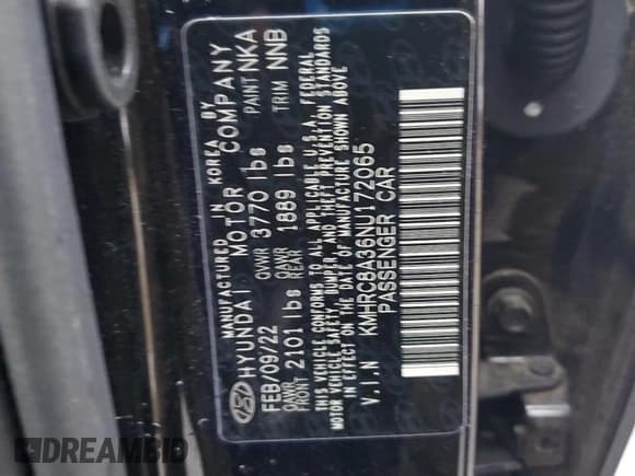 ✅ 2022 Hyundai Venue SEL • VIN: KMHRC8A36NU172065 • Lot: 81455804. Listed on Copart with 19,190 mi. Free auction sales archive from the USA and detailed vehicle history report at DreamBid. Image 13.