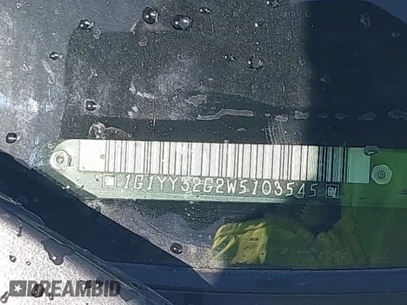 ✅ 1998 Chevrolet Corvette • VIN: 1G1YY32G2W5103545 • Lot: 42506275. Listed on IAAI with 66,275 mi. Free auction sales archive from the USA and detailed vehicle history report at DreamBid. Image 9.