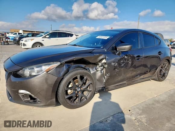 ✅ 2015 Mazda 3 i Sport • VIN: 3MZBM1K73FM190019 • Lot: 90341915. Listed on Copart with 158,450 mi. Free auction sales archive from the USA and detailed vehicle history report at DreamBid. Image 1.