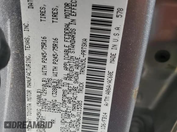 ✅ 2018 Toyota Tacoma SR • VIN: 5TFAX5GN6JX115385 • Лот: 89456745. Опубликован ранее на Copart с пробегом 77 250 миль. Бесплатный доступ к архиву аукционных продаж из США и подробный отчёт об истории автомобиля на DreamBid. Изображение 12.