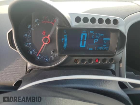 2013 Chevrolet Sonic LT with VIN 1G1JC6SB0D4108171, listed as a Copart auction lot 71726095 with 119,920 mi miles and Clean title. Bid and sale history available at DreamBid. Image 9.