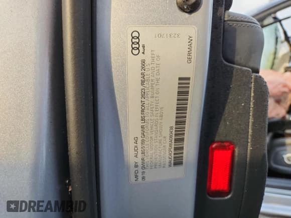 ✅ 2019 Audi S5 Sportback Prestige • VIN: WAUC4CF5XKA080438 • Lot: 71517325. Listed on Copart with Not provided. Free auction sales archive from the USA and detailed vehicle history report at DreamBid. Image 13.