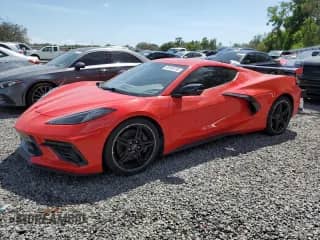 2021 Chevrolet Corvette 1LT z VIN 1G1YA2D40M5117880, wystawiony jako Copart lot #49166195 z przebiegiem 20 239 mil mil oraz Szkoda całkowita • Salvage title. Historia ofert i sprzedaży dostępna na DreamBid. Obrazek 1.