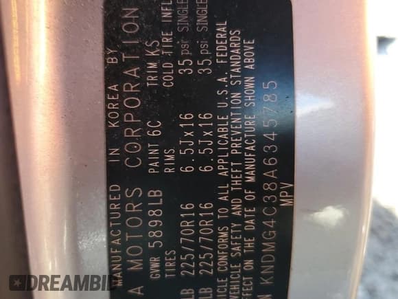 ✅ 2010 Kia Sedona LX • VIN: KNDMG4C38A6345785 • Лот: 82650935. Опубликован ранее на Copart с пробегом 213 317 миль. Бесплатный доступ к архиву аукционных продаж из США и подробный отчёт об истории автомобиля на DreamBid. Изображение 14.