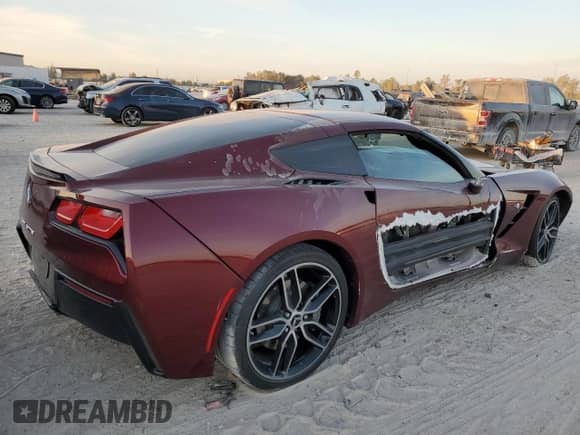 2019 Chevrolet Corvette 1LT with VIN 1G1YB2D75K5120858, listed as a Copart auction lot 76556084 with 28,932 mi miles and Salvage title. Bid and sale history available at DreamBid. Image 3.