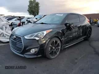 2016 Hyundai Veloster Turbo z VIN KMHTC6AE5GU288355, wystawiony jako Copart lot #87363865 z przebiegiem 107 645 mil mil oraz Szkoda całkowita • Salvage title. Historia ofert i sprzedaży dostępna na DreamBid. Obrazek 1.