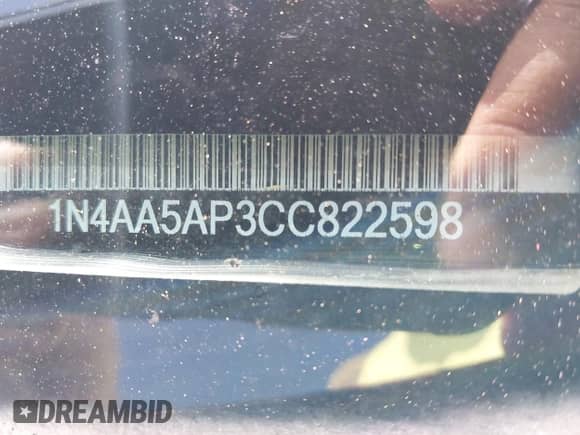 2012 Nissan Maxima S z VIN 1N4AA5AP3CC822598, wystawiony jako IAAI lot #42661298 z przebiegiem 227 902 mil mil oraz . Historia ofert i sprzedaży dostępna na DreamBid. Obrazek 9.