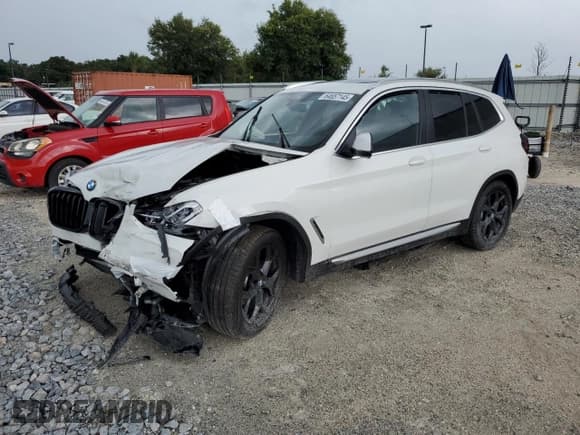 ✅ 2022 BMW X3 sDrive30i • VIN: WBX47DP08NN125139 • Лот: 64657145. Опубликован ранее на Copart с пробегом Не указан. Бесплатный доступ к архиву аукционных продаж из США и подробный отчёт об истории автомобиля на DreamBid. Изображение 1.