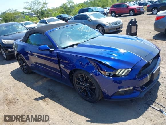 ✅ 2015 Ford Mustang GT Premium • VIN: 1FATP8FF2F5406205 • Lot: 42907643. Listed on IAAI with 105,563 mi. Free auction sales archive from the USA and detailed vehicle history report at DreamBid. Image 1.
