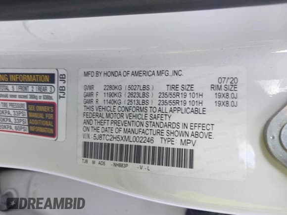 ✅ 2021 Acura RDX Technology • VIN: 5J8TC2H5XML002246 • Lot: 43151180. Listed on IAAI with 80,807 mi. Free auction sales archive from the USA and detailed vehicle history report at DreamBid. Image 9.