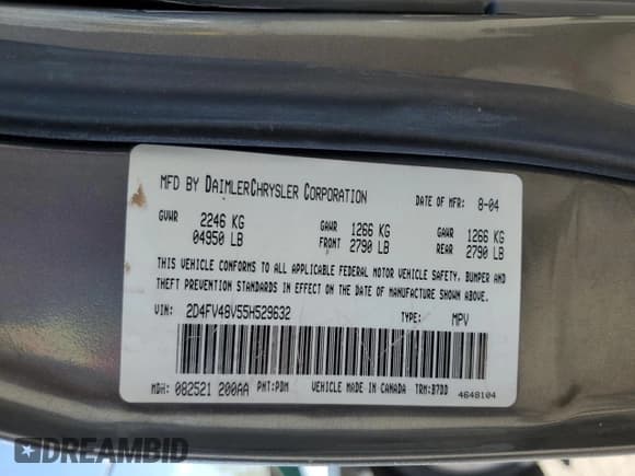 ✅ 2005 Dodge Magnum SE • VIN: 2D4FV48V55H529632 • Lot: 50377515. Wystawiony na Copart z przebiegiem 91 739 mil. Bezpłatny archiwum sprzedaży aukcyjnych z USA i szczegółowy raport historii pojazdu na DreamBid. Zdjęcie 14.