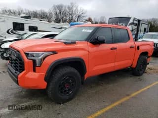 ✅ 2022 Toyota Tundra TRD Pro Hybrid • VIN: 5TFPC5DB3NX003410 • Lot: 81701723. Listed on Copart with 17,705 mi. Free auction sales archive from the USA and detailed vehicle history report at DreamBid. Image 1.