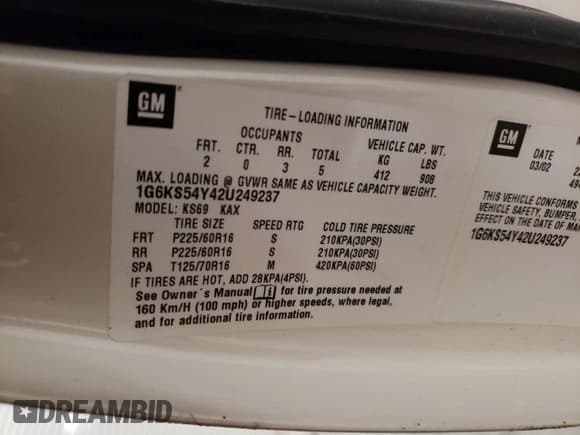 ✅ 2002 Cadillac Seville Luxury SLS • VIN: 1G6KS54Y42U249237 • Лот: 42627725. Опубликован ранее на Copart с пробегом 131 897 миль. Бесплатный доступ к архиву аукционных продаж из США и подробный отчёт об истории автомобиля на DreamBid. Изображение 12.