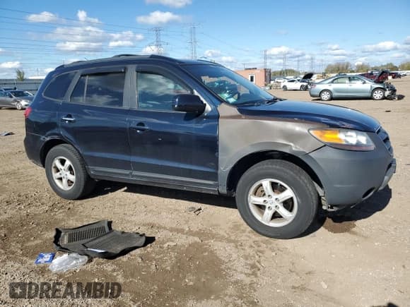 ✅ 2007 Hyundai Santa Fe GLS • VIN: 5NMSG73D77H081682 • Lot: 82709665. Listed on Copart with 149,400 mi. Free auction sales archive from the USA and detailed vehicle history report at DreamBid. Image 4.