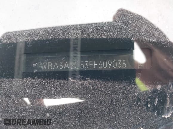 ✅ 2015 BMW 3 Series 328i • VIN: WBA3A5C53FF609035 • Lot: 43700593. Listed on IAAI with 76,004 mi. Free auction sales archive from the USA and detailed vehicle history report at DreamBid. Image 9.