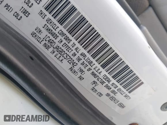 ✅ 2013 Dodge Durango SXT • VIN: 1C4RDJAG8DC572242 • Lot: 43247503. Listed on IAAI with 200,407 mi. Free auction sales archive from the USA and detailed vehicle history report at DreamBid. Image 9.