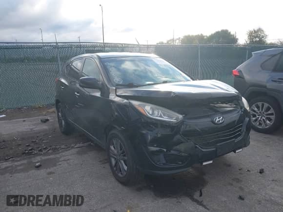 2015 Hyundai Tucson GLS with VIN KM8JTCAF3FU985505, listed as a IAAI auction lot 43494639 with 175,588 mi miles and . Bid and sale history available at DreamBid. Image 1.