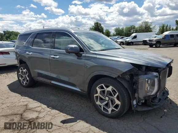 2022 Hyundai Palisade Calligraphy с VIN KM8R7DHE0NU353974, выставлен на аукционе Copart как лот 61457164 с пробегом 24 549 миль миль и Списание • Salvage title. История ставок и продаж доступна на DreamBid. Изображение 4.
