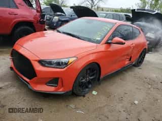 2019 Hyundai Veloster Turbo R-Spec with VIN KMHTH6AB0KU008499, listed as a Copart auction lot 49041734 with 91,095 mi miles and Salvage title. Bid and sale history available at DreamBid. Image 1.