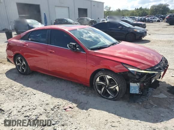 2021 Hyundai Elantra Limited with VIN 5NPLP4AG5MH018918, listed as a Copart auction lot 81767585 with 74,674 mi miles and Non repairable. Bid and sale history available at DreamBid. Image 4.
