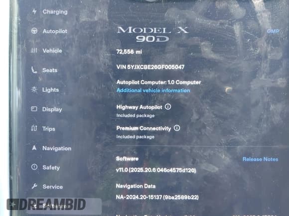 ✅ 2016 Tesla Model X 70D • VIN: 5YJXCBE26GF005047 • Lot: 43414028. Wystawiony na IAAI z przebiegiem 72 556 mil. Bezpłatny archiwum sprzedaży aukcyjnych z USA i szczegółowy raport historii pojazdu na DreamBid. Zdjęcie 7.