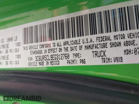 ✅ 2014 Ram 2500 Tradesman • VIN: 3C6UR5CL9EG312760 • Lot: 42584704. Wystawiony na IAAI z przebiegiem 86 974 mil. Bezpłatny archiwum sprzedaży aukcyjnych z USA i szczegółowy raport historii pojazdu na DreamBid. Zdjęcie 9.