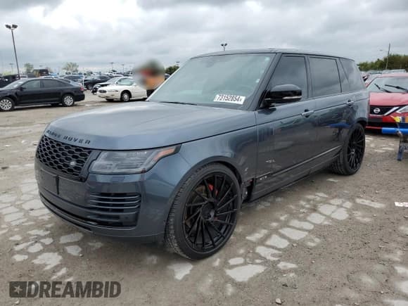 ✅ 2018 Land Rover Range Rover • VIN: SALGV5RE6JA503841 • Lot: 73152854. Listed on Copart with 26,752 mi. Free auction sales archive from the USA and detailed vehicle history report at DreamBid. Image 1.