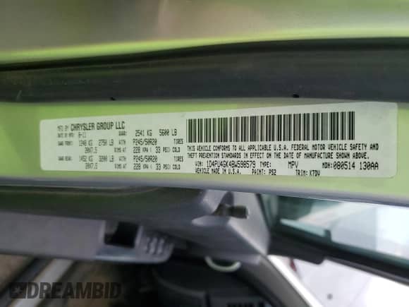 2011 Dodge Nitro Heat с VIN 1D4PU4GK4BW598579, выставлен на аукционе Copart как лот 79164644 с пробегом 96 157 миль миль и Списание • Salvage title. История ставок и продаж доступна на DreamBid. Изображение 13.