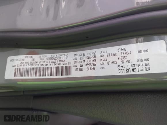 ✅ 2019 Dodge Durango GT Plus • VIN: 1C4RDHDG7KC626261 • Лот: 43153787. Опубликован ранее на IAAI с пробегом 66 704 миль. Бесплатный доступ к архиву аукционных продаж из США и подробный отчёт об истории автомобиля на DreamBid. Изображение 9.