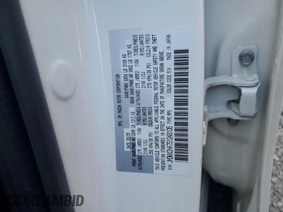 ✅ 2025 Mazda CX-90 Premium Sport • VIN: JM3KKCHA7S1248106 • Lot: 71010695. Listed on Copart with Not provided. Free auction sales archive from the USA and detailed vehicle history report at DreamBid. Image 12.