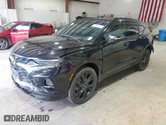 2021 Chevrolet Blazer RS with VIN 3GNKBERSXMS543835, listed as a Copart auction lot 70057154 with 117,991 mi miles and Salvage title. Bid and sale history available at DreamBid. Image 1.