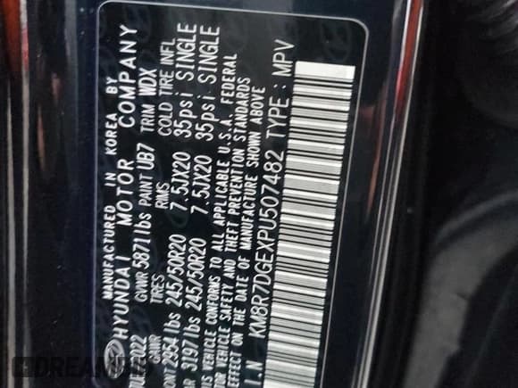 ✅ 2023 Hyundai Palisade Calligraphy • VIN: KM8R7DGEXPU507482 • Лот: 81332194. Опубликован ранее на Copart с пробегом 27 010 миль. Бесплатный доступ к архиву аукционных продаж из США и подробный отчёт об истории автомобиля на DreamBid. Изображение 13.