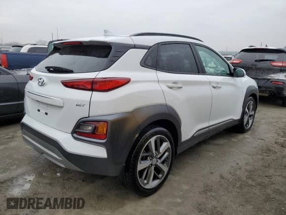 2021 Hyundai Kona Ultimate with VIN KM8K53A54MU657397, listed as a Copart auction lot 69861792 with 23,127 mi miles and . Bid and sale history available at DreamBid. Image 3.