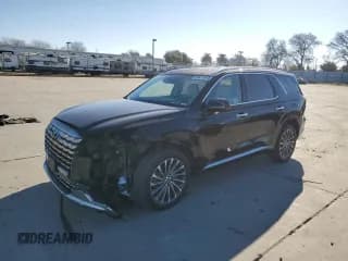 ✅ 2023 Hyundai Palisade Calligraphy • VIN: KM8R74GE8PU505388 • Лот: 89411945. Опубликован ранее на Copart с пробегом 48 144 миль. Бесплатный доступ к архиву аукционных продаж из США и подробный отчёт об истории автомобиля на DreamBid. Изображение 1.