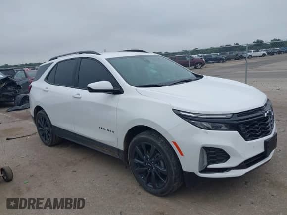 2024 Chevrolet Equinox RS with VIN 3GNAXMEG5RS112223, listed as a IAAI auction lot 43103626 with 26,235 mi miles and . Bid and sale history available at DreamBid. Image 1.