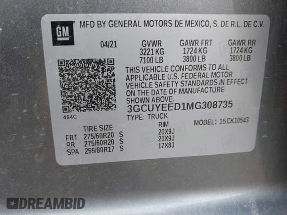 ✅ 2021 Chevrolet Silverado 1500 RST • VIN: 3GCUYEED1MG308735 • Лот: 42781556. Опубликован ранее на IAAI с пробегом 53 349 миль. Бесплатный доступ к архиву аукционных продаж из США и подробный отчёт об истории автомобиля на DreamBid. Изображение 9.