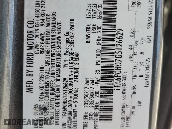 ✅ 2016 Ford Fusion SE • VIN: 1FA6P0HD7G5126629 • Lot: 54877575. Listed on Copart with 138,756 mi. Free auction sales archive from the USA and detailed vehicle history report at DreamBid. Image 13.