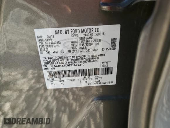 ✅ 2013 Ford Edge SEL • VIN: 2FMDK3JC9DBA72210 • Лот: 71998645. Опубликован ранее на Copart с пробегом 245 158 миль. Бесплатный доступ к архиву аукционных продаж из США и подробный отчёт об истории автомобиля на DreamBid. Изображение 13.