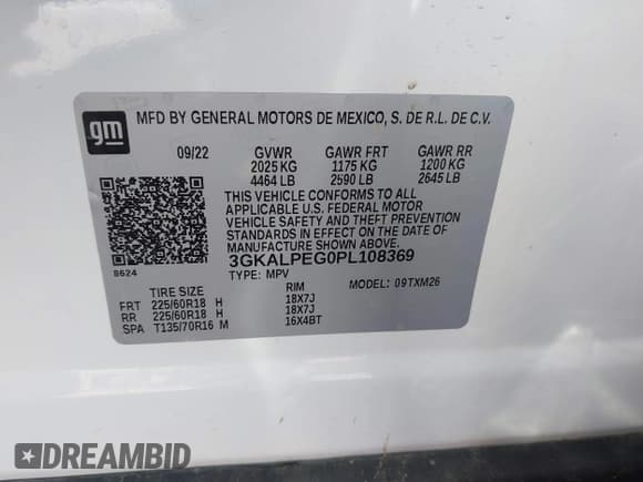 ✅ 2023 GMC Terrain SLT • VIN: 3GKALPEG0PL108369 • Lot: 43287926. Listed on IAAI with 64,806 mi. Free auction sales archive from the USA and detailed vehicle history report at DreamBid. Image 9.