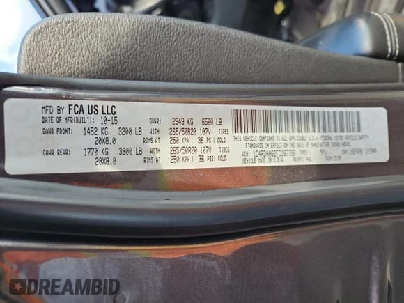 ✅ 2015 Dodge Durango SXT • VIN: 1C4RDHAG2FC187786 • Lot: 66201465. Wystawiony na Copart z przebiegiem 209 920 mil. Bezpłatny archiwum sprzedaży aukcyjnych z USA i szczegółowy raport historii pojazdu na DreamBid. Zdjęcie 13.