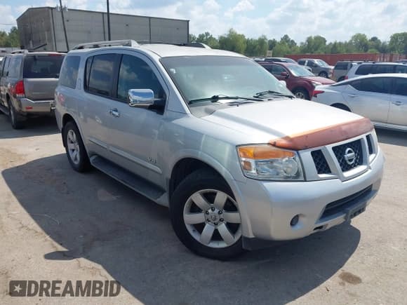 ✅ 2009 Nissan Armada SE • VIN: 5N1BA08DX9N605572 • Lot: 43336264. Wystawiony na IAAI z przebiegiem 123 806 mil. Bezpłatny archiwum sprzedaży aukcyjnych z USA i szczegółowy raport historii pojazdu na DreamBid. Zdjęcie 1.