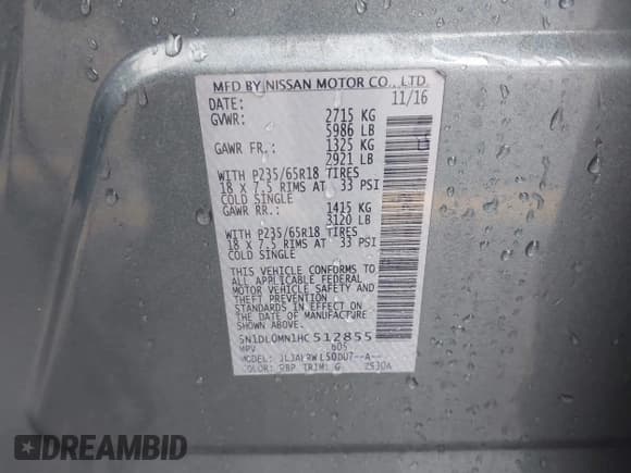 ✅ 2017 Infiniti QX60 • VIN: 5N1DL0MN1HC512855 • Лот: 43347332. Опубликован ранее на IAAI с пробегом 43 788 миль. Бесплатный доступ к архиву аукционных продаж из США и подробный отчёт об истории автомобиля на DreamBid. Изображение 9.