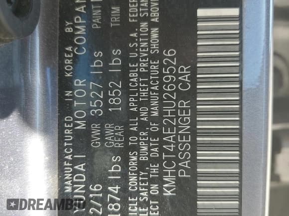 ✅ 2017 Hyundai Accent SE • VIN: KMHCT4AE2HU269526 • Лот: 81697564. Опубликован ранее на Copart с пробегом 125 913 миль. Бесплатный доступ к архиву аукционных продаж из США и подробный отчёт об истории автомобиля на DreamBid. Изображение 12.