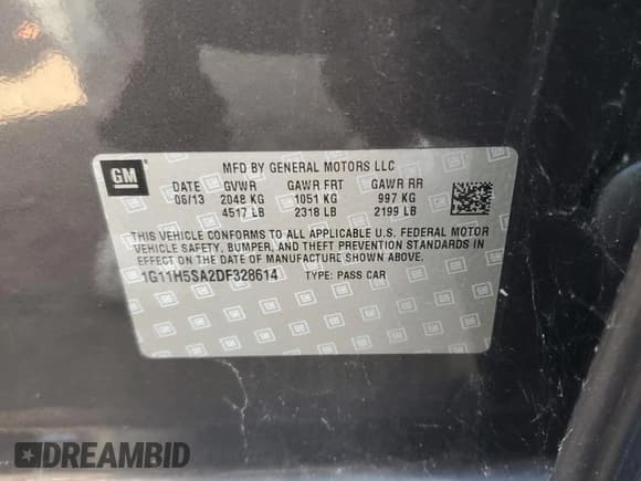 ✅ 2013 Chevrolet Malibu LTZ • VIN: 1G11H5SA2DF328614 • Lot: 82135415. Wystawiony na Copart z przebiegiem 166 935 mil. Bezpłatny archiwum sprzedaży aukcyjnych z USA i szczegółowy raport historii pojazdu na DreamBid. Zdjęcie 12.