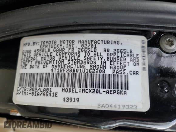 ✅ 2001 Toyota Avalon XLS • VIN: 4T1BF28B01U162208 • Lot: 92071465. Wystawiony na Copart z przebiegiem 145 177 mil. Bezpłatny archiwum sprzedaży aukcyjnych z USA i szczegółowy raport historii pojazdu na DreamBid. Zdjęcie 12.