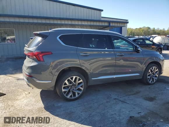 2021 Hyundai Santa Fe Calligraphy with VIN 5NMS5DAL7MH363234, listed as a Copart auction lot 86188865 with 57,811 mi miles and Salvage title. Bid and sale history available at DreamBid. Image 3.