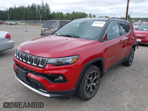✅ 2025 Jeep Compass Limited • VIN: 3C4NJDCN8ST578208 • Lot: 43209842. Wystawiony na IAAI z przebiegiem 2 016 mil. Bezpłatny archiwum sprzedaży aukcyjnych z USA i szczegółowy raport historii pojazdu na DreamBid. Zdjęcie 2.