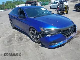 ✅ 2021 Honda Accord Sport • VIN: 1HGCV1F30MA087728 • Лот: 42580130. Опубликован ранее на IAAI с пробегом 58 134 миль. Бесплатный доступ к архиву аукционных продаж из США и подробный отчёт об истории автомобиля на DreamBid. Изображение 1.